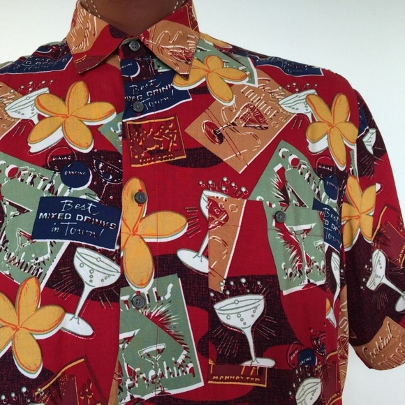 John Henry Hawaiian Camp Rayon Multi-Color XXL 3XL - Picture 3 of 7